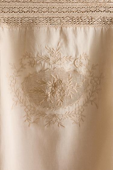 TOP SATIN AJOURÉ - Beige clair de Zara - Image 3