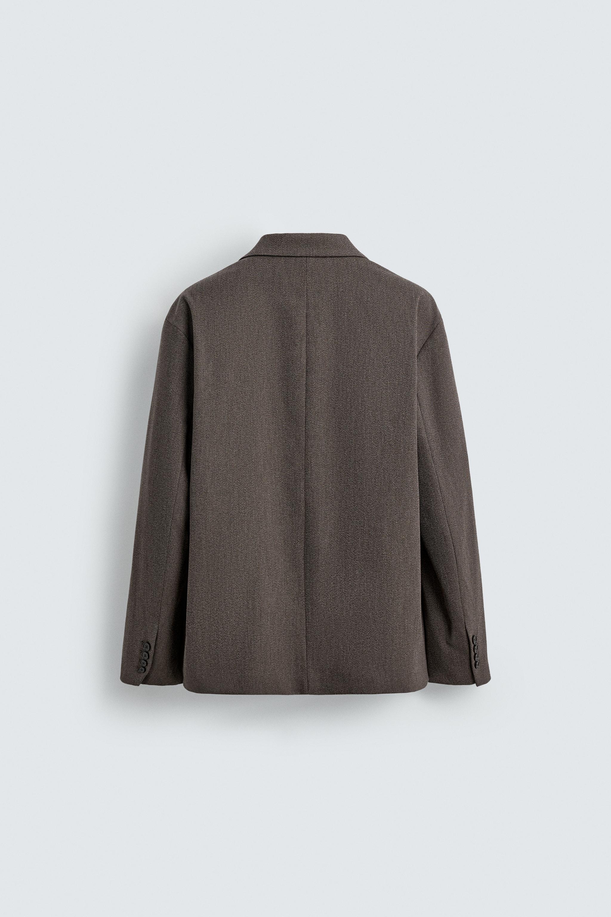 RELAXED FIT TEXTURED SUIT BLAZER