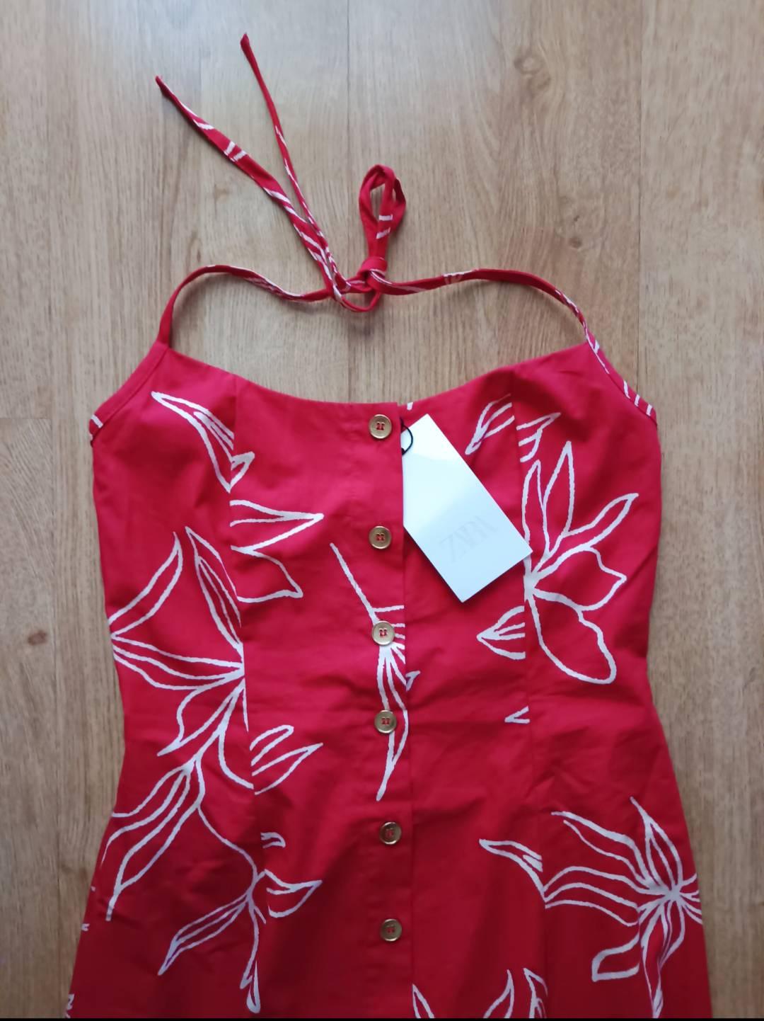 PRINTED POPLIN MIDI DRESS - Image 2