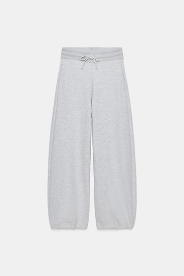 Zara PLUSH PANTS - Gray marl