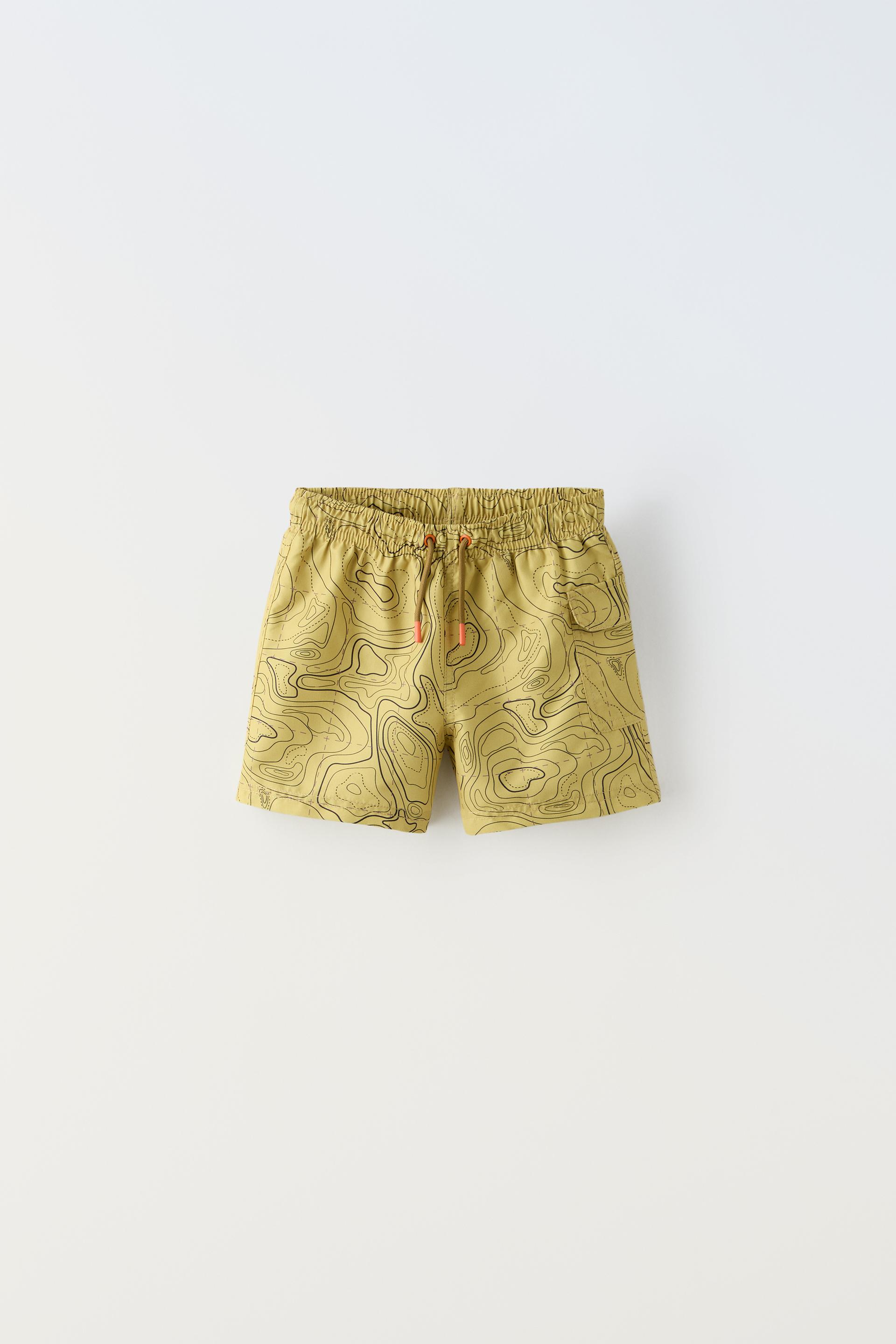 6-14-years-map-printed-swimsuit-light-khaki-zara-united-states