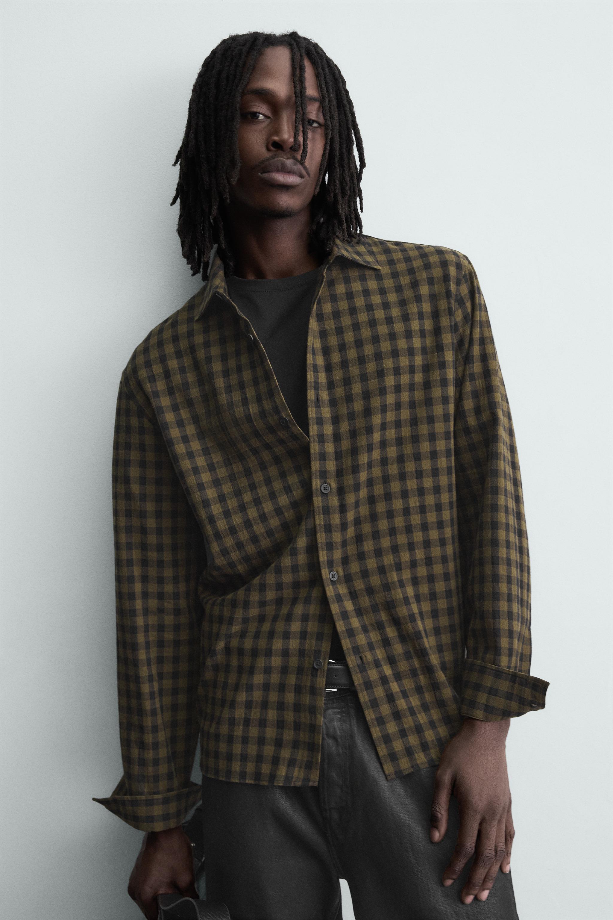 RELAXED FIT PLAID SHIRT
