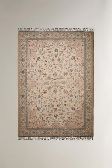 DECORATIVE FLORAL THROW - Pink by Zara - Image 0