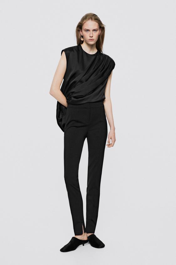 Zara Low heel fur mule - LIMITED EDITION - Black - Image 0