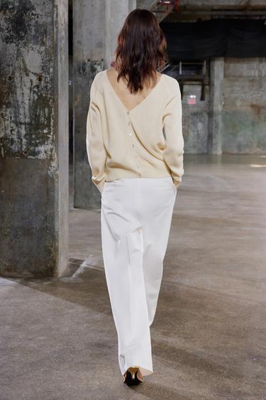 KNIT SWEATER WITH BUTTONS - Ecru by Zara - Image 2