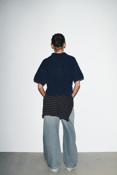 HAUT EN MAILLE À MANCHES COURTES - unique de Zara - Image 2