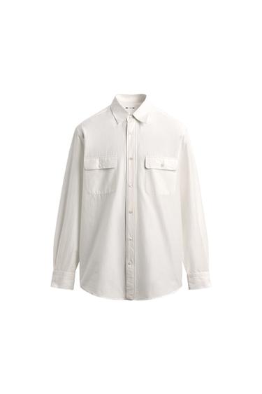 AARON LEVINE X ZARA ポケット付きシャツホワイトZaraのAARON LEVINE X ZARA ポケット付きシャツ - ホワイト 