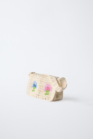 SAC BANDOULIÈRE CROCHET FLEURS - Blanc écru de Zara - Image 1