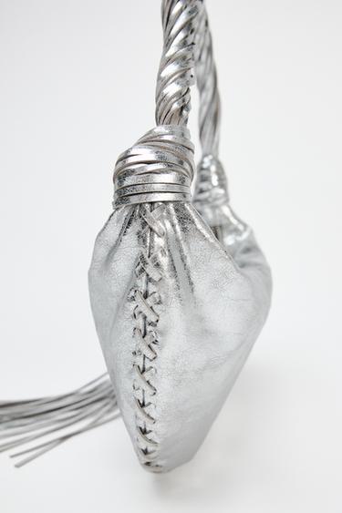 METALLIC FRINGED BAG - Silver by Zara - Image 4