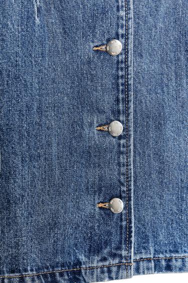 Zara Z1975 MINI DENIM DRESS - Mid-blue