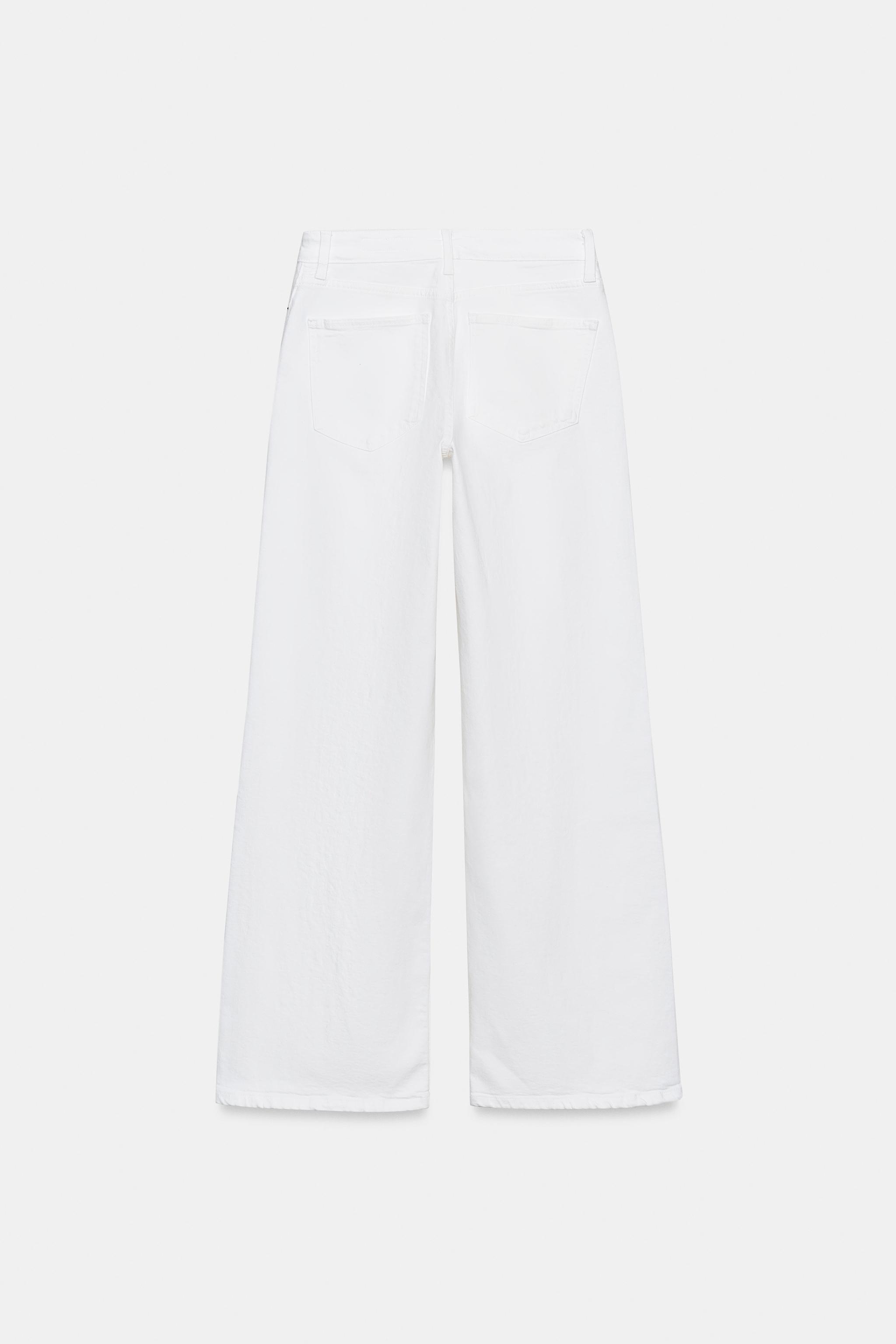 Zara ZW COLLECTION YÜKSEK BEL GENİŞ PAÇA JEAN görsel 7