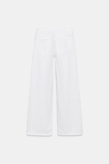 ZW COLLECTION WIDE-LEG HIGH-WAIST JEANS - White by Zara - Image 5
