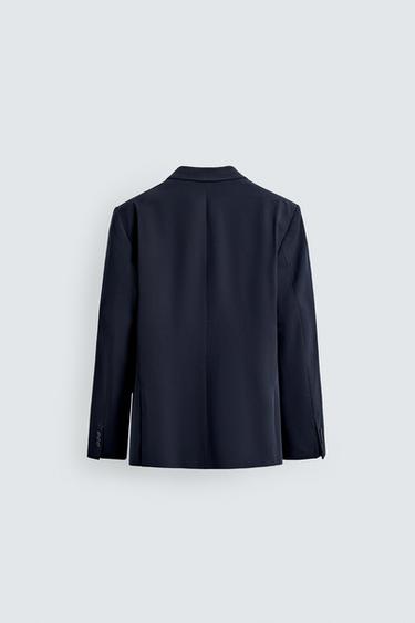COMFORT DOUBLE-BREASTED BLAZER - Navy blue by Zara - Image 7