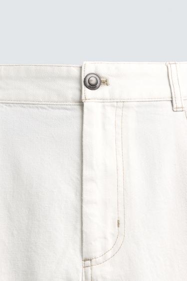 SHORT RELAXED FIT EN LYOCELL MÉLANGÉ - Blanc de Zara - Image 9