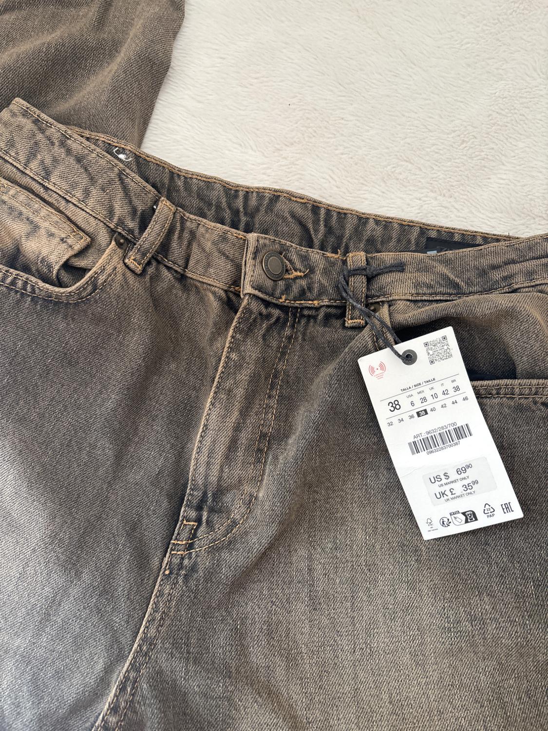 ZW COLLECTION MID-WAIST BARREL JEANS - Image 3