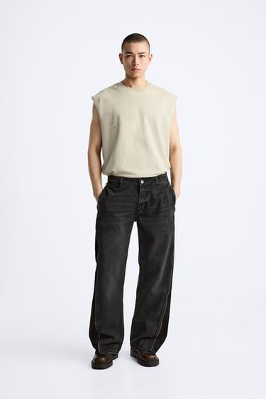 ДЖИНСЫ FLARED С МОЛНИЯМИ — СЕРЫЙ от Zara — изображение 0