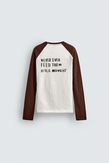 T-SHIRT FLAMÉ ILLUSTRATION GREMLINS™ & © X DYLAN´S T-SHIRT CLUB X ZARA - marron/blanc de Zara - Image 1