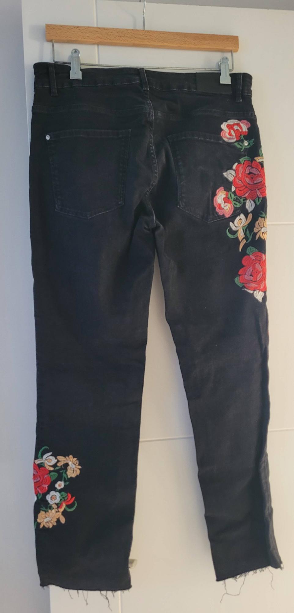 FLORAL FLARED JEANS - Image 5