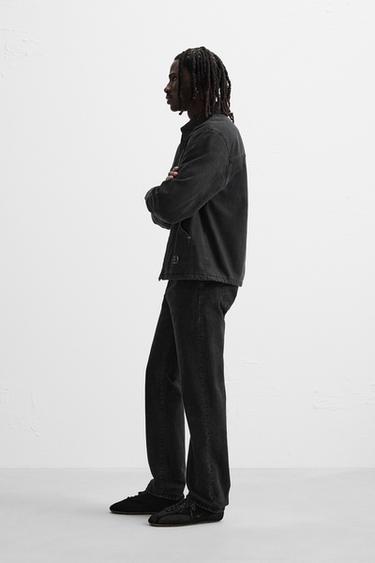 VESTE AVEC COL BIMATIÈRE - Noir de Zara - Image 3