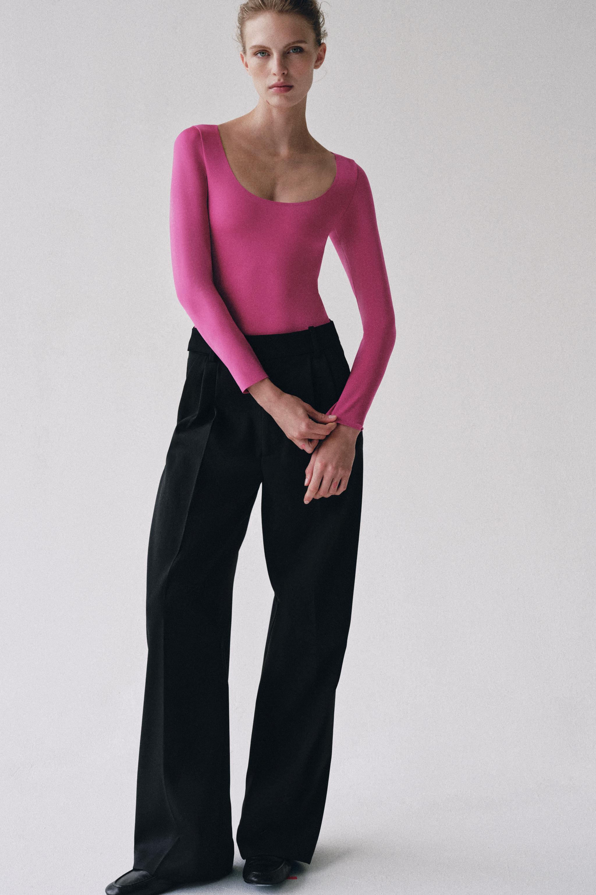 Zara Dökümlü Yaka Body görsel 7