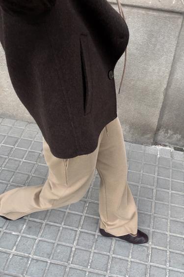 PANTALON INTERLOCK EFFET DÉLAVÉ - Vison de Zara - Image 2