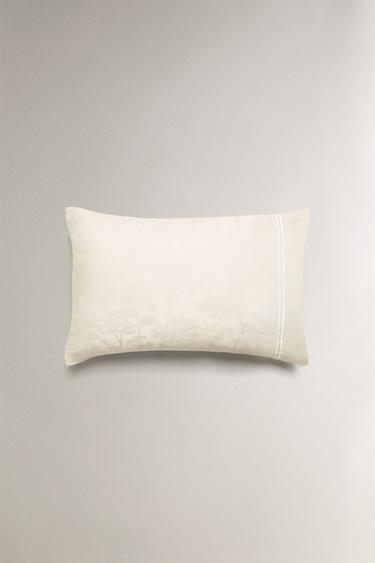 SATEEN JACQUARD PILLOWCASE - Oyster-white by Zara - Image 2