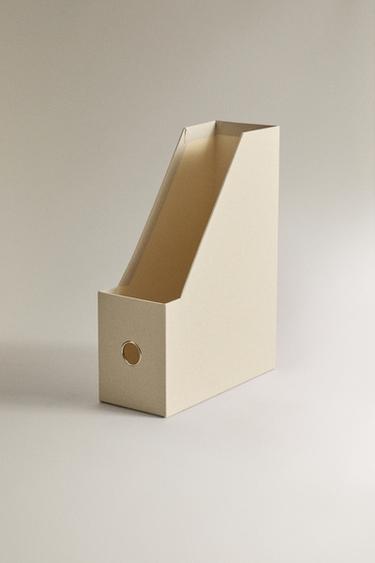 ARQUIVADOR DE MESA DE LINHO - Cru da Zara