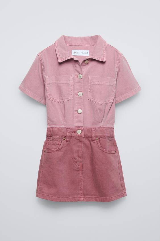 DENIM DRESS WITH POCKETS Midpink ZARA Ireland