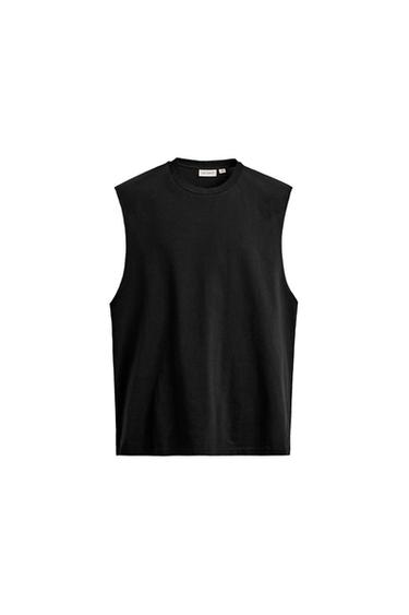 LIGHTWEIGHT TANK T-SHIRT - Black by Zara