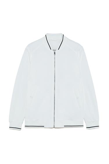 PIQUÉ BOMBER JACKET