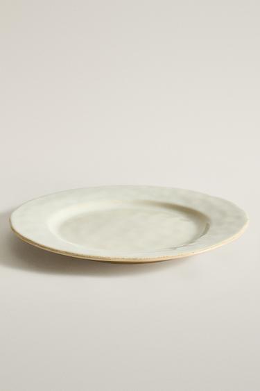 IRREGULAR EDGE STONEWARE DINNER PLATE — Cream 2
