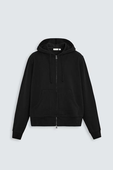 HEAVYWEIGHT ZIP-UP SWEATSHIRT - Black by Zara