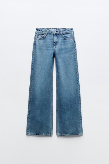 DNY Z1975 STRAIGHT SE STEDN VYSOKM PASEM - stedn modr od Zara
