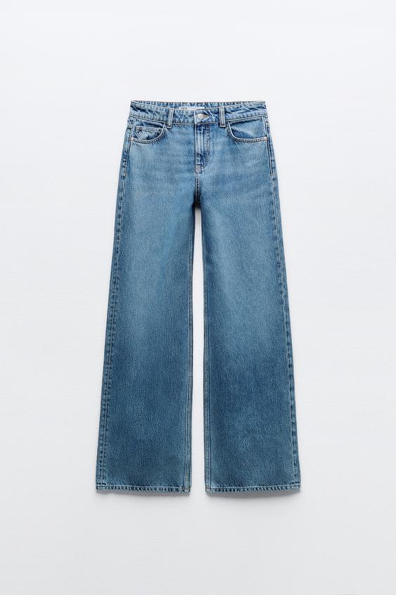 JEANS Z1975 RECTOS TIRO MEDIO - Azul medio de Zara - Imagen 1