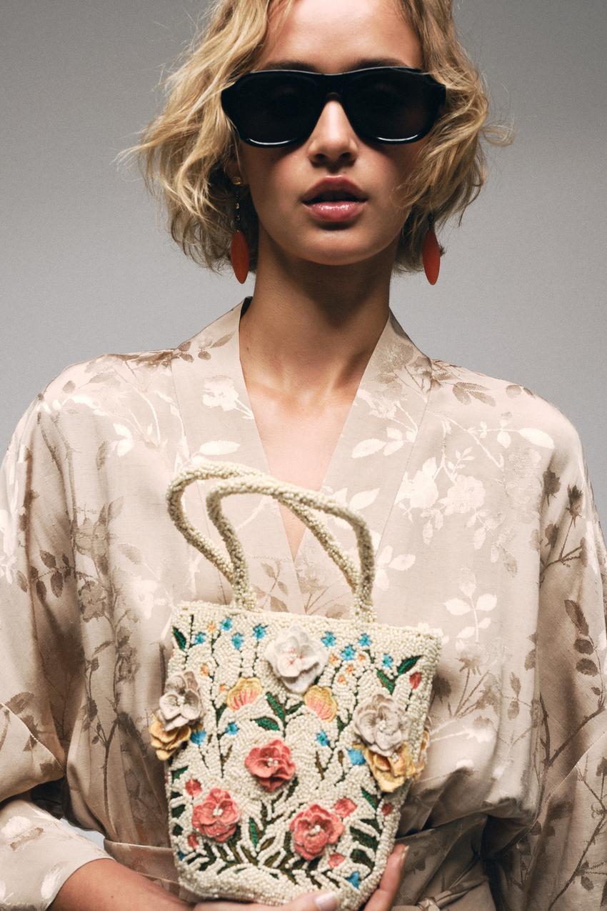 ビーズミニハンドバッグ - ホワイト | ZARA Japan / 日本