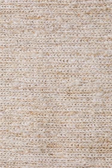 WOVEN JUTE RUG - Ecru by Zara