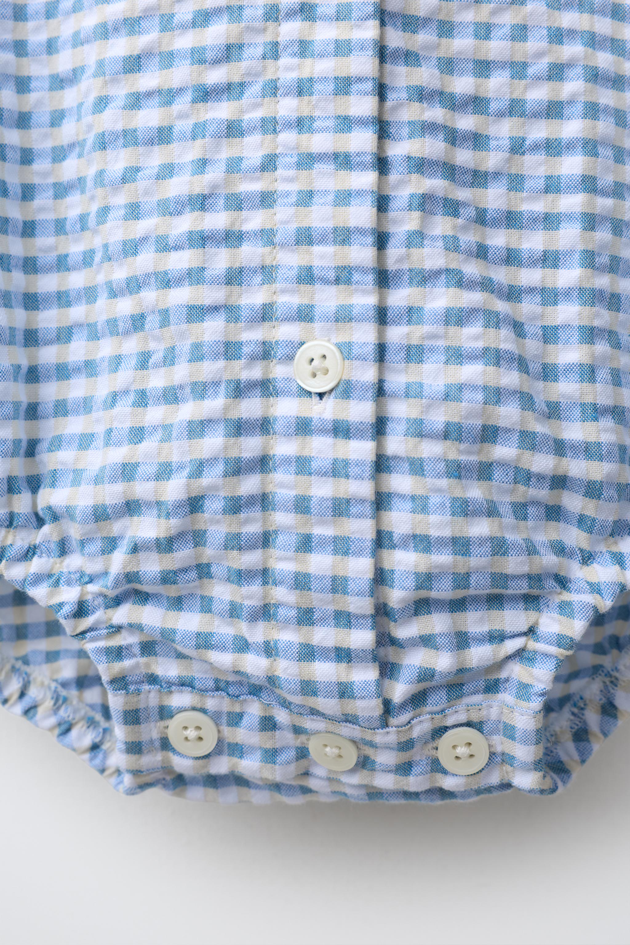 GINGHAM PRINT BODYSUIT