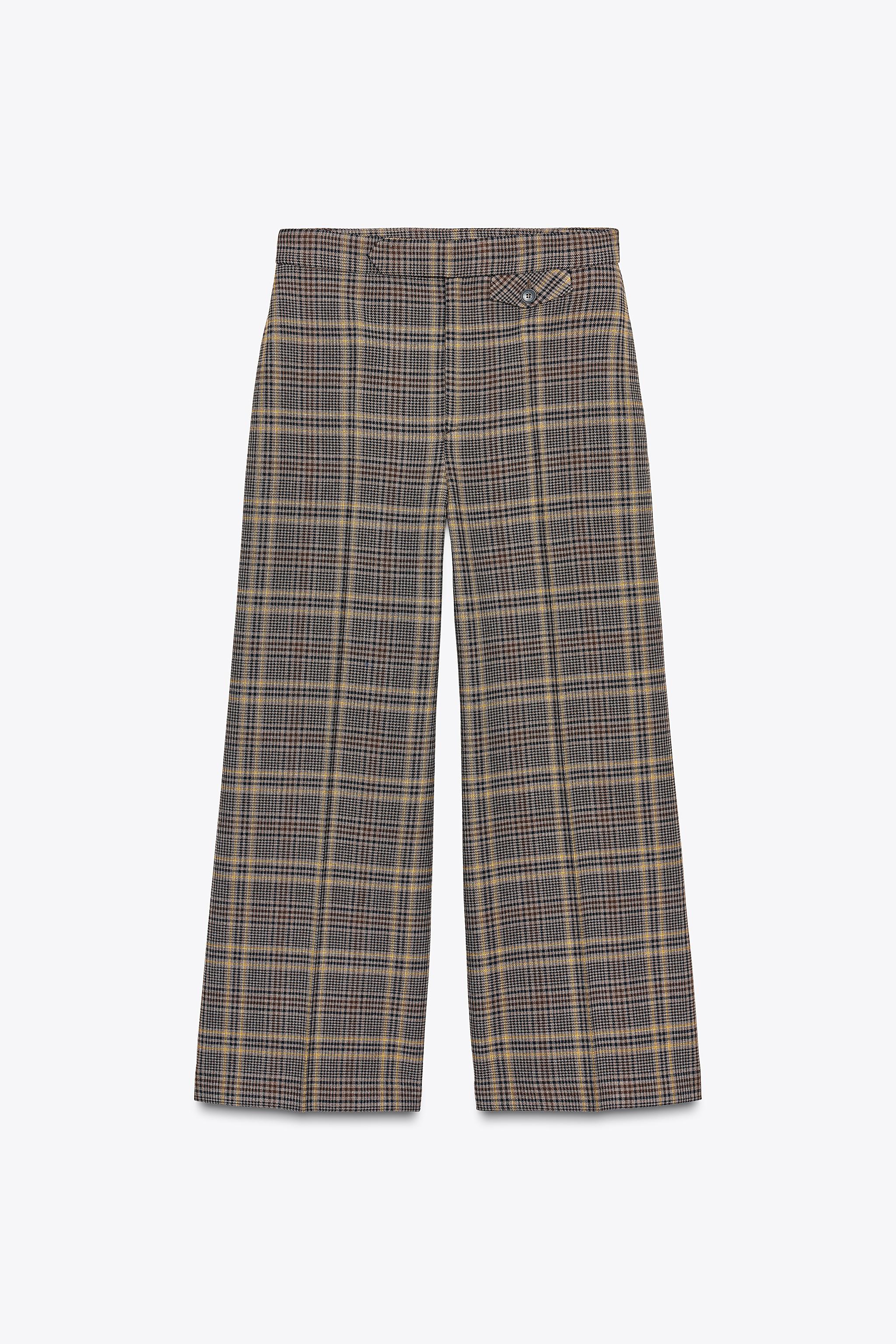 ラダー ZARA kare ZW COLLECTION PLAID ANKLE PANTS - Multicolored | ZARA United