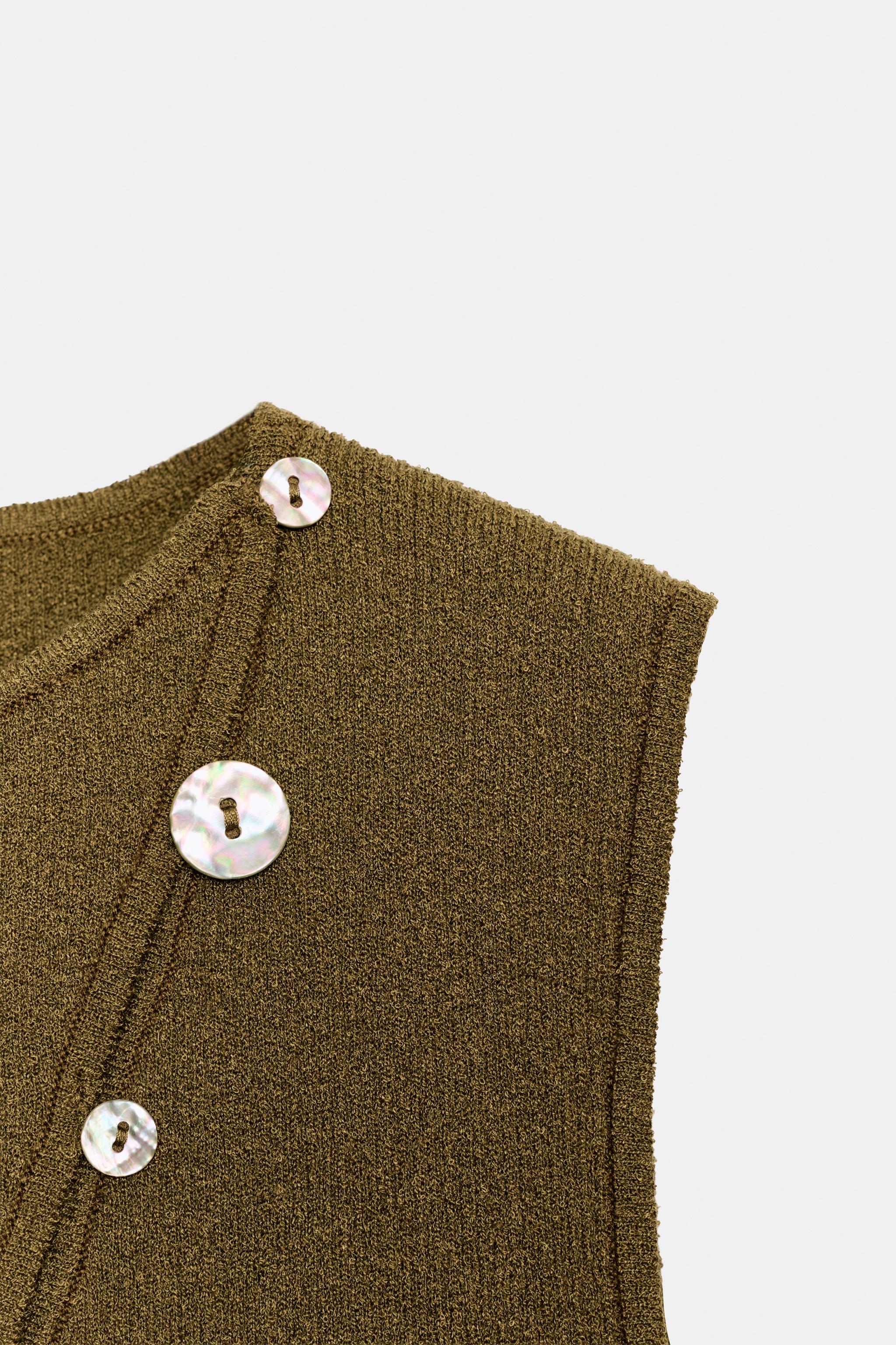 ASYMMETRIC BUTTONED KNIT TOP