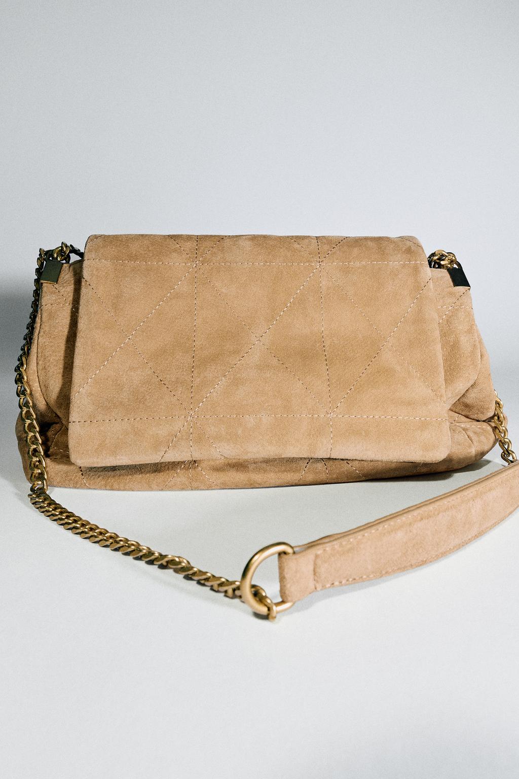LEATHER FLAP SHOULDER BAG