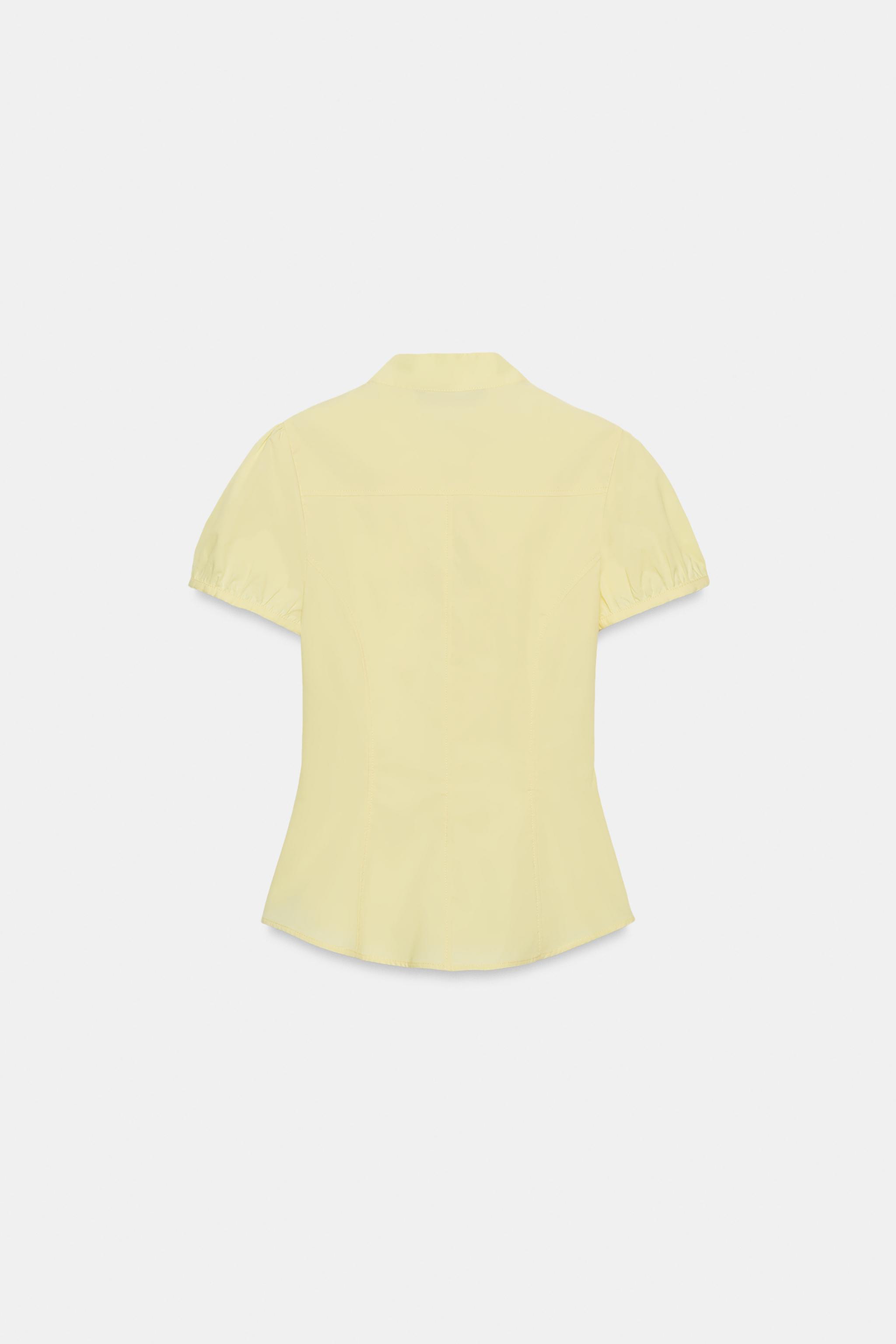POPLIN TOP WITH TIE DETAIL