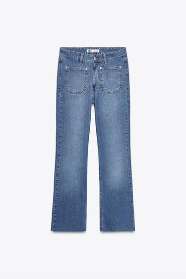 Zara MINI FLARE JEANS - Blue - Image 0