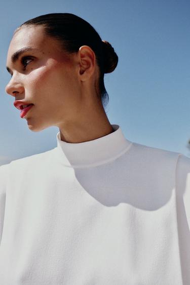 TOP EN MAILLE DOS NU - Blanc de Zara - Image 3