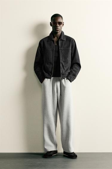 CAZADORA DENIM BÁSICA - Negro de Zara - Imagen 0