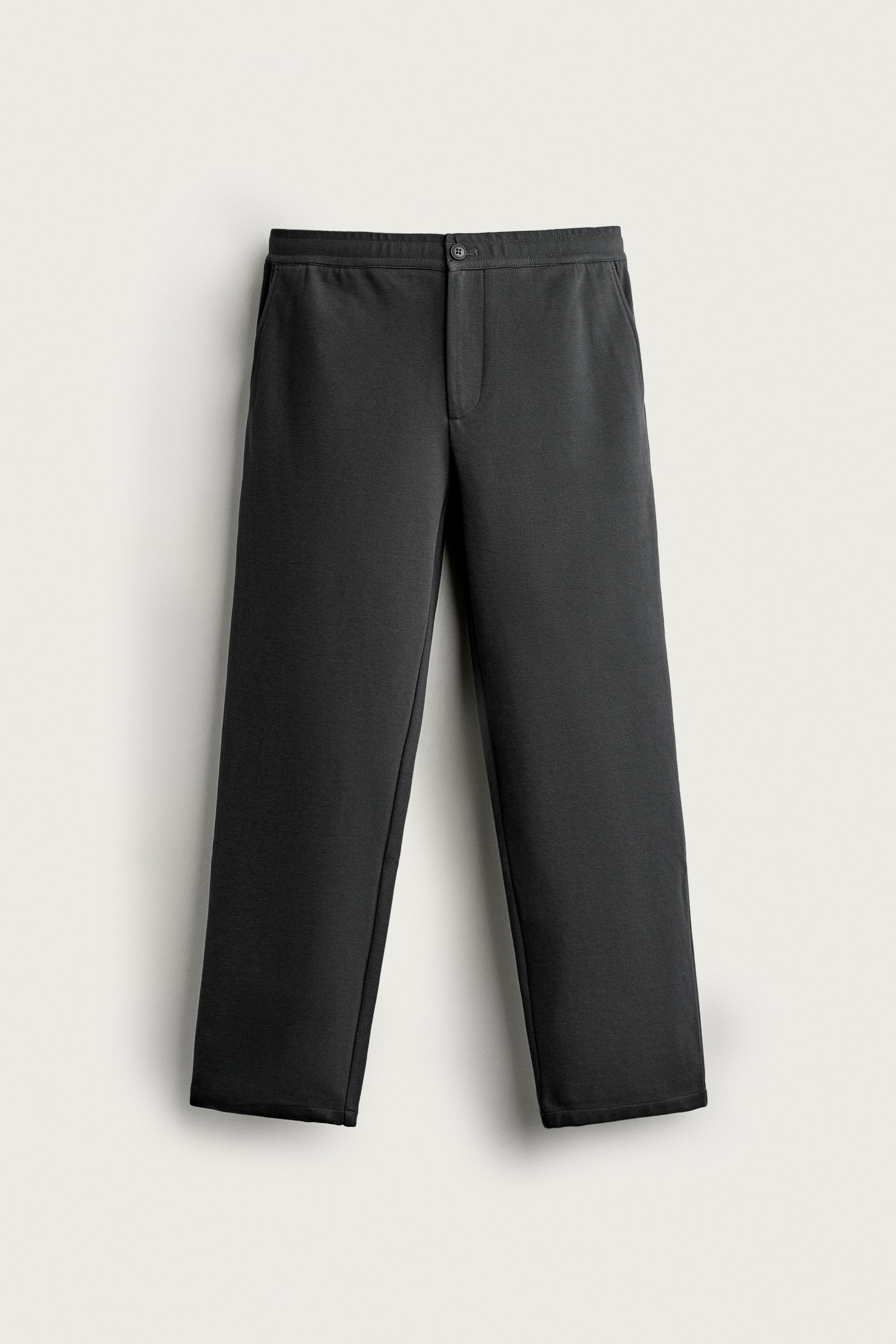 COMFORT REGULAR FIT TROUSERS — Gray