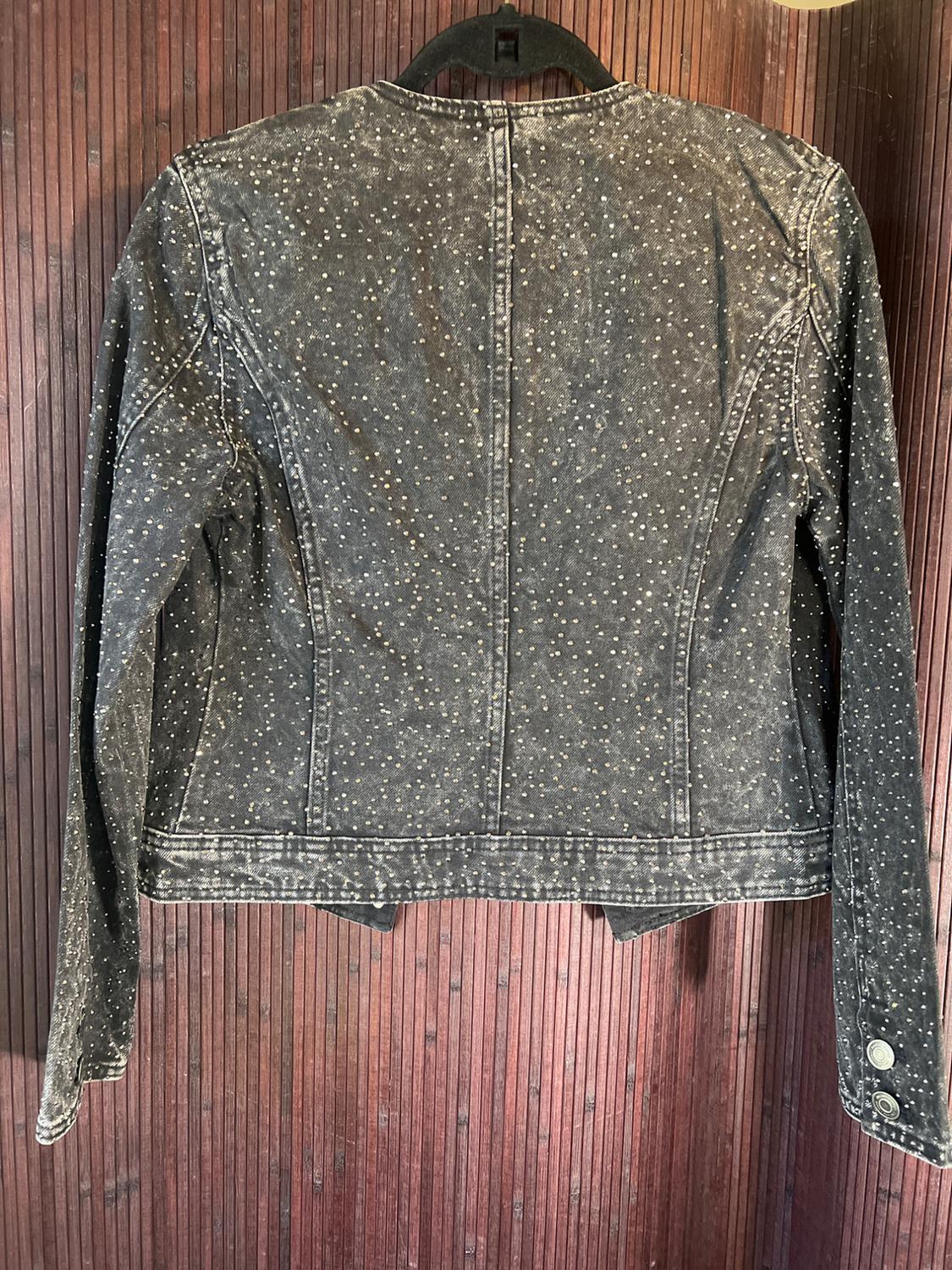 RHINESTONE DENIM JACKET ZW COLLECTION - Image 2