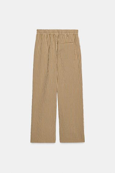 PANTALON STYLE PYJAMA À RAYURES ZW COLLECTION - rayures de Zara - Image 6