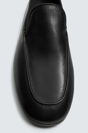 LEATHER LOAFERS - Black by Zara - Image 5