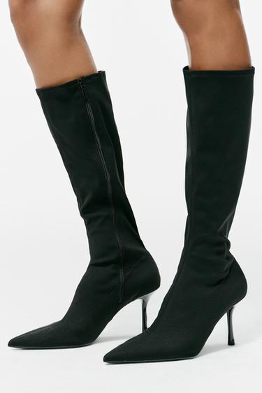 STRETCH HEELED BOOTS — Black 2