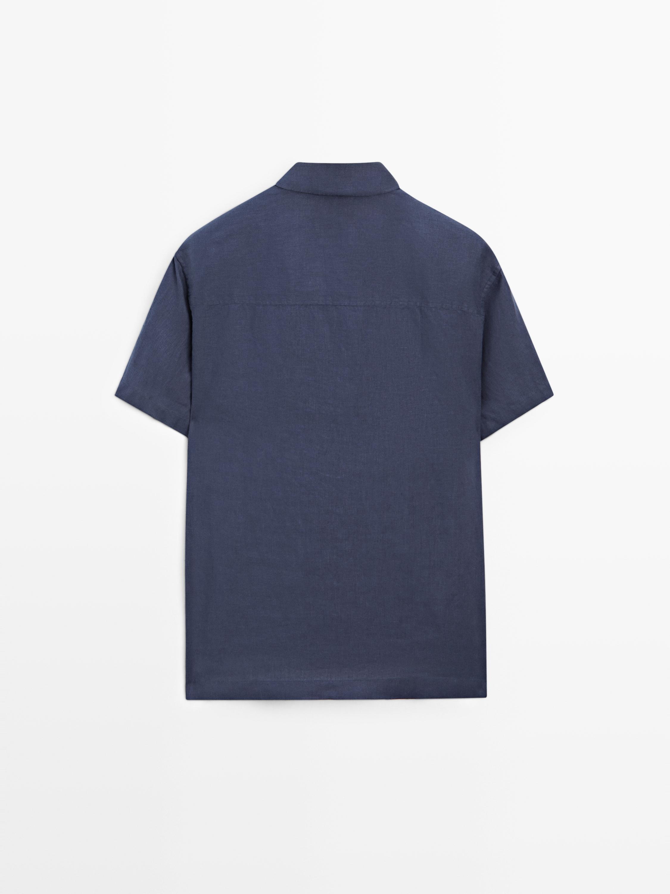 100% linen short sleeve shirt